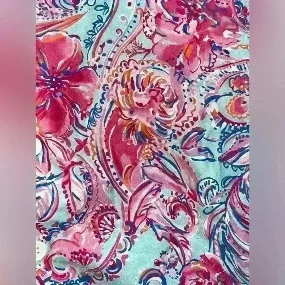 Lilly Pulitzer X POTTERY BARN PJs  Isla De Coco Floral TEEN Pajama Set, Medium